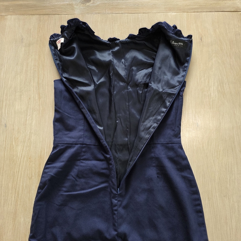 Brooks Brothers Tollegno 1900 Navy Blue Wool Blend Sheath Dress Size 8 - Picture 8 of 14
